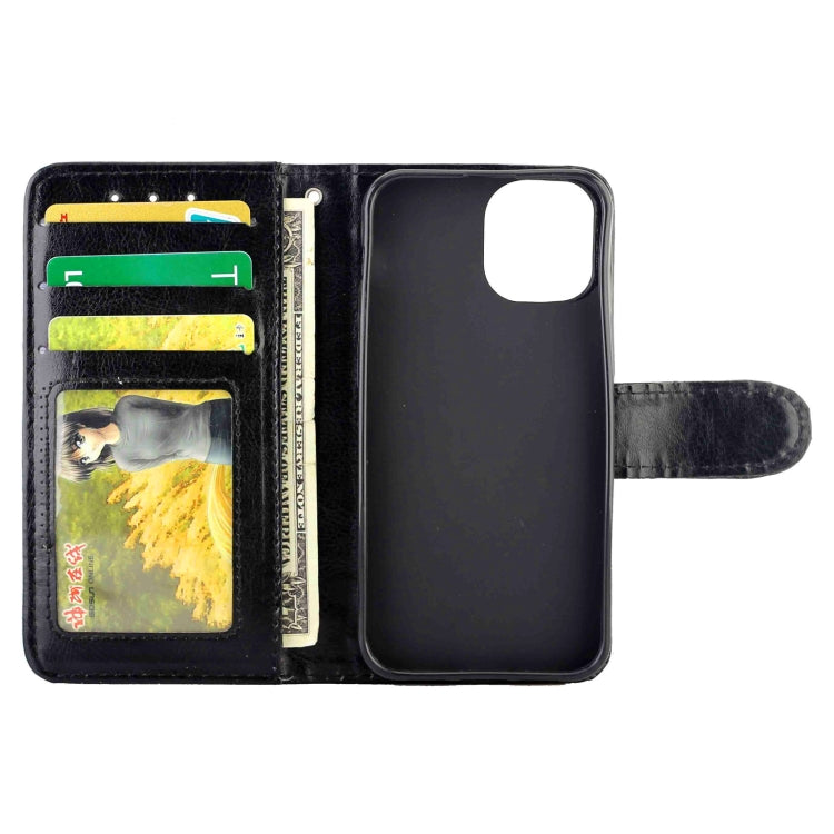 For iPhone 13 mini Crazy Horse Texture Leather Horizontal Flip Protective Case with Holder & Card Slots & Wallet & Photo Frame