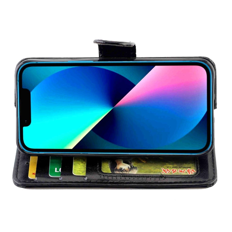 For iPhone 13 mini Crazy Horse Texture Leather Horizontal Flip Protective Case with Holder & Card Slots & Wallet & Photo Frame