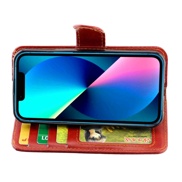 For iPhone 13 mini Crazy Horse Texture Leather Horizontal Flip Protective Case with Holder & Card Slots & Wallet & Photo Frame