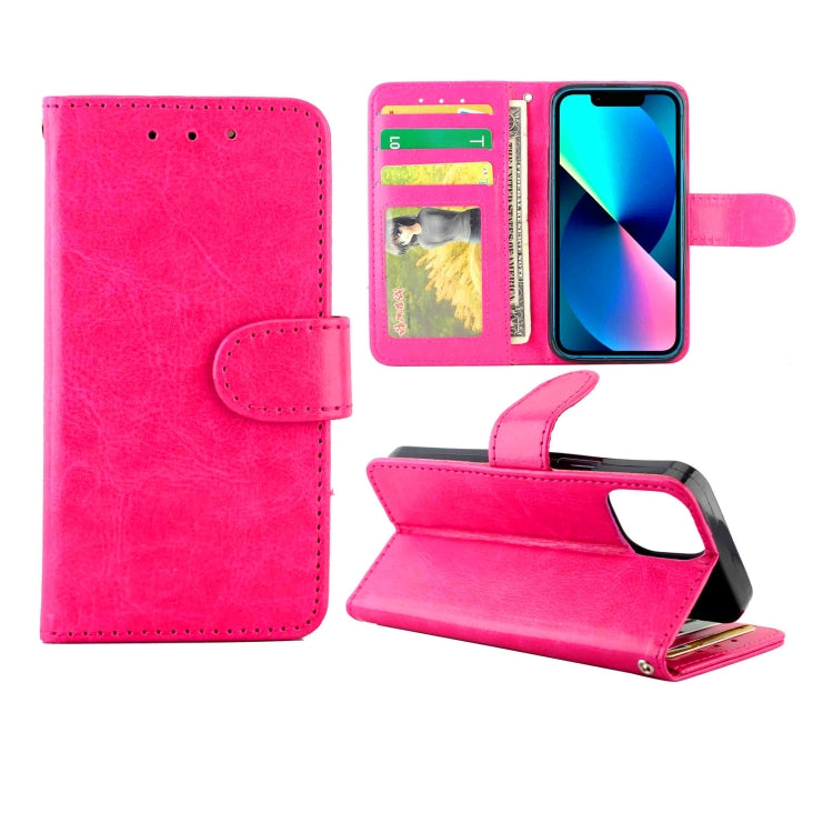 For iPhone 13 mini Crazy Horse Texture Leather Horizontal Flip Protective Case with Holder & Card Slots & Wallet & Photo Frame