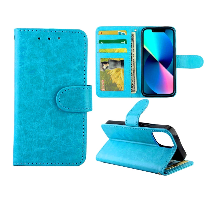 For iPhone 13 mini Crazy Horse Texture Leather Horizontal Flip Protective Case with Holder & Card Slots & Wallet & Photo Frame