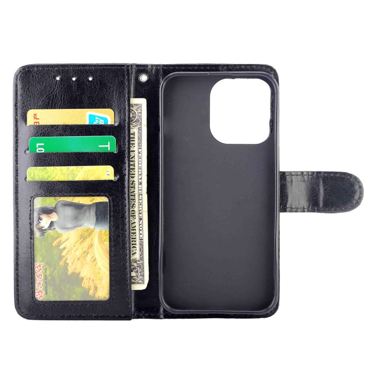 For iPhone 13 Crazy Horse Texture Leather Horizontal Flip Protective Case with Holder & Card Slots & Wallet & Photo Frame