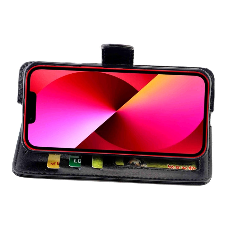 For iPhone 13 Crazy Horse Texture Leather Horizontal Flip Protective Case with Holder & Card Slots & Wallet & Photo Frame