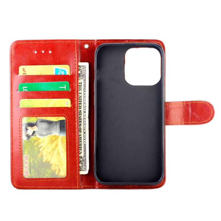 For iPhone 13 Crazy Horse Texture Leather Horizontal Flip Protective Case with Holder & Card Slots & Wallet & Photo Frame