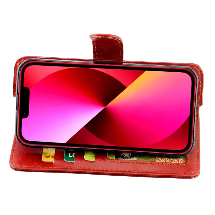 For iPhone 13 Crazy Horse Texture Leather Horizontal Flip Protective Case with Holder & Card Slots & Wallet & Photo Frame