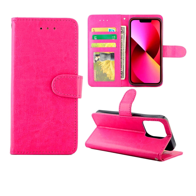 For iPhone 13 Crazy Horse Texture Leather Horizontal Flip Protective Case with Holder & Card Slots & Wallet & Photo Frame