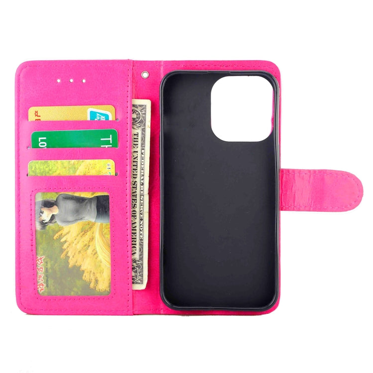 For iPhone 13 Crazy Horse Texture Leather Horizontal Flip Protective Case with Holder & Card Slots & Wallet & Photo Frame