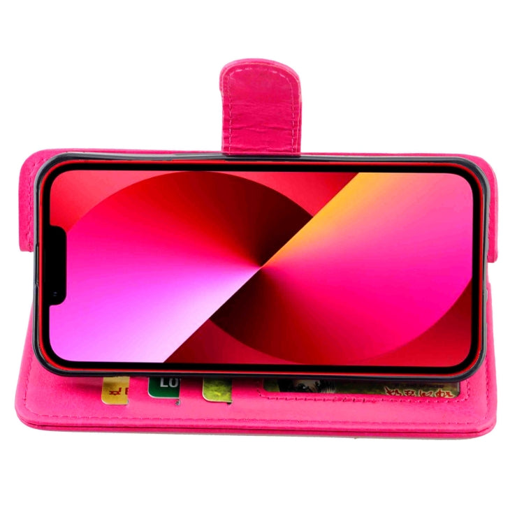 For iPhone 13 Crazy Horse Texture Leather Horizontal Flip Protective Case with Holder & Card Slots & Wallet & Photo Frame