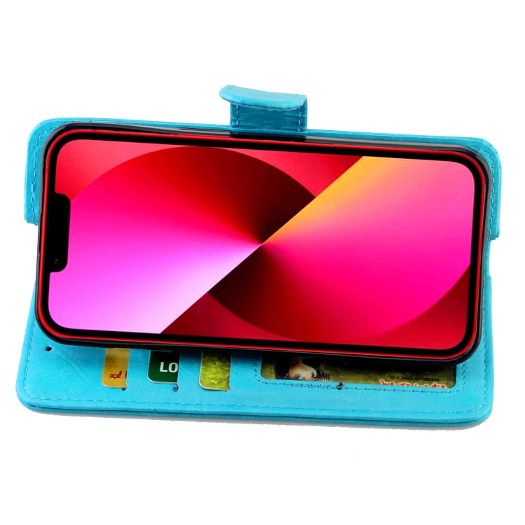 For iPhone 13 Crazy Horse Texture Leather Horizontal Flip Protective Case with Holder & Card Slots & Wallet & Photo Frame