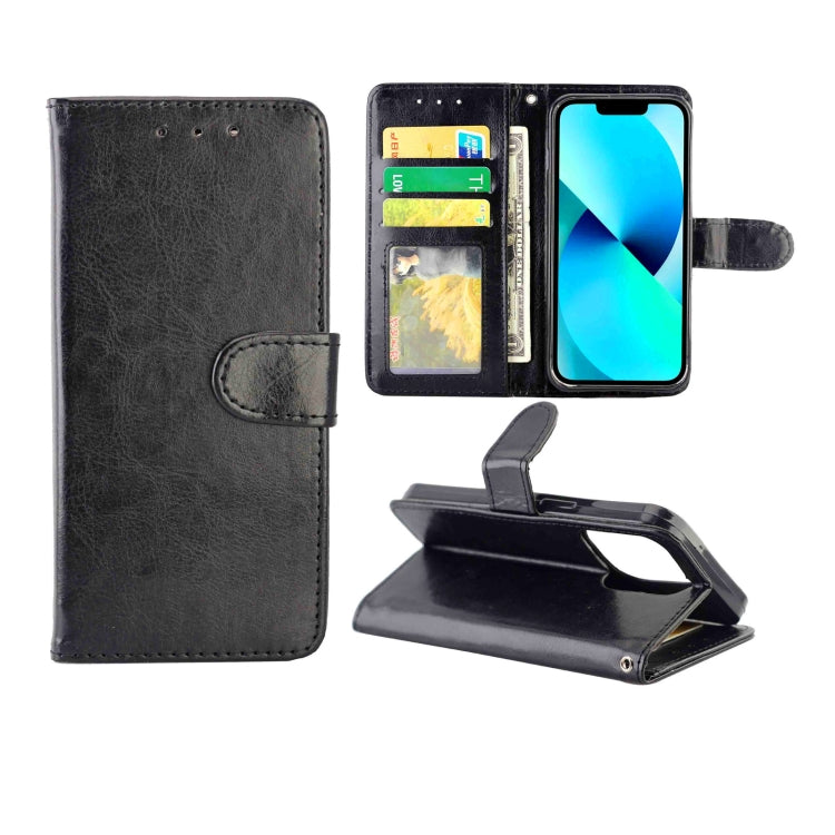 For iPhone 13 Pro Crazy Horse Texture Leather Horizontal Flip Protective Case with Holder & Card Slots & Wallet & Photo Frame