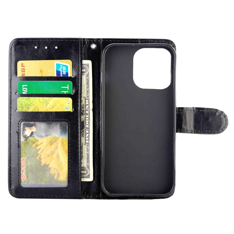 For iPhone 13 Pro Crazy Horse Texture Leather Horizontal Flip Protective Case with Holder & Card Slots & Wallet & Photo Frame