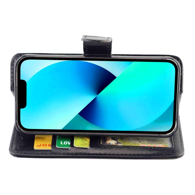 For iPhone 13 Pro Crazy Horse Texture Leather Horizontal Flip Protective Case with Holder & Card Slots & Wallet & Photo Frame