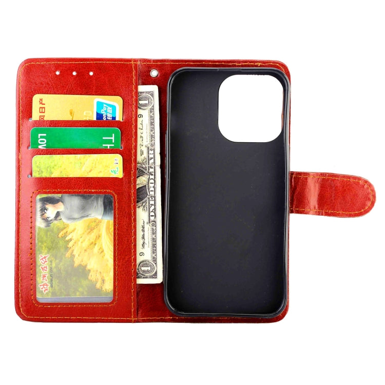 For iPhone 13 Pro Crazy Horse Texture Leather Horizontal Flip Protective Case with Holder & Card Slots & Wallet & Photo Frame