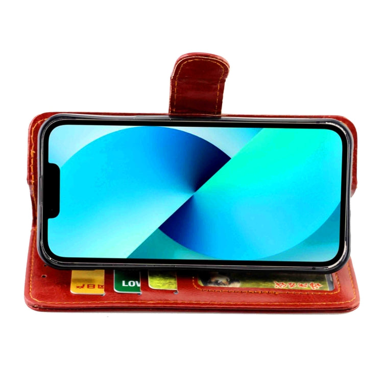 For iPhone 13 Pro Crazy Horse Texture Leather Horizontal Flip Protective Case with Holder & Card Slots & Wallet & Photo Frame