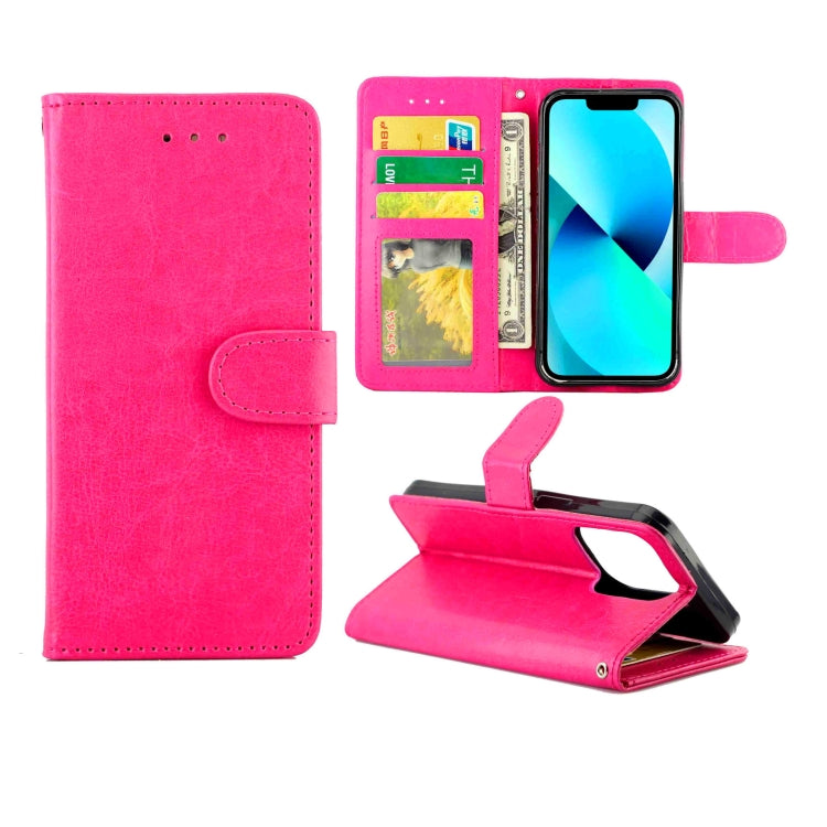 For iPhone 13 Pro Crazy Horse Texture Leather Horizontal Flip Protective Case with Holder & Card Slots & Wallet & Photo Frame