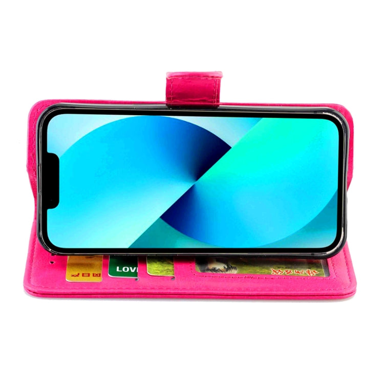 For iPhone 13 Pro Crazy Horse Texture Leather Horizontal Flip Protective Case with Holder & Card Slots & Wallet & Photo Frame