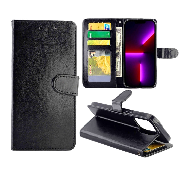 For iPhone 13 Pro Max Crazy Horse Texture Leather Horizontal Flip Protective Case with Holder & Card Slots & Wallet & Photo Frame