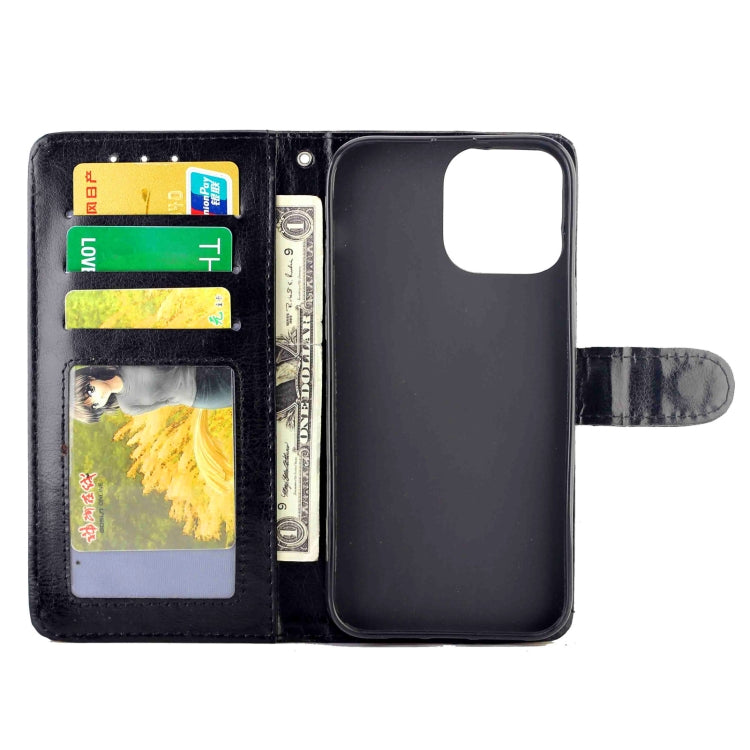 For iPhone 13 Pro Max Crazy Horse Texture Leather Horizontal Flip Protective Case with Holder & Card Slots & Wallet & Photo Frame