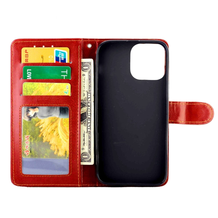 For iPhone 13 Pro Max Crazy Horse Texture Leather Horizontal Flip Protective Case with Holder & Card Slots & Wallet & Photo Frame