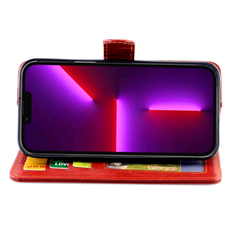 For iPhone 13 Pro Max Crazy Horse Texture Leather Horizontal Flip Protective Case with Holder & Card Slots & Wallet & Photo Frame