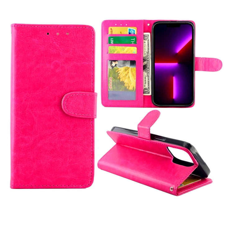 For iPhone 13 Pro Max Crazy Horse Texture Leather Horizontal Flip Protective Case with Holder & Card Slots & Wallet & Photo Frame