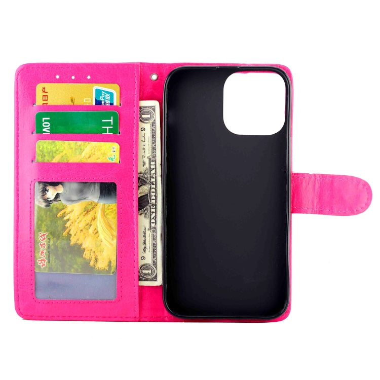 For iPhone 13 Pro Max Crazy Horse Texture Leather Horizontal Flip Protective Case with Holder & Card Slots & Wallet & Photo Frame
