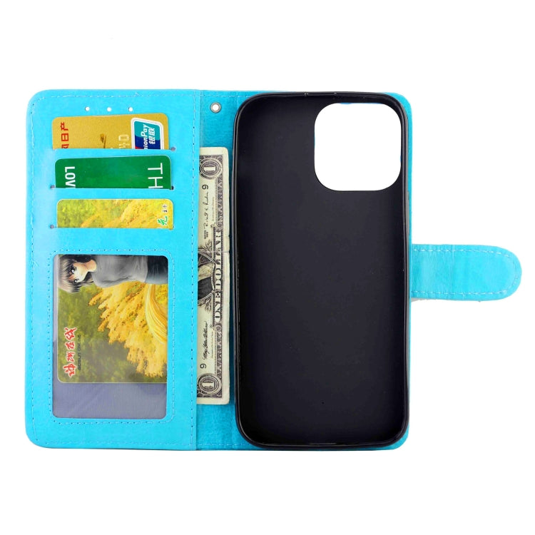 For iPhone 13 Pro Max Crazy Horse Texture Leather Horizontal Flip Protective Case with Holder & Card Slots & Wallet & Photo Frame