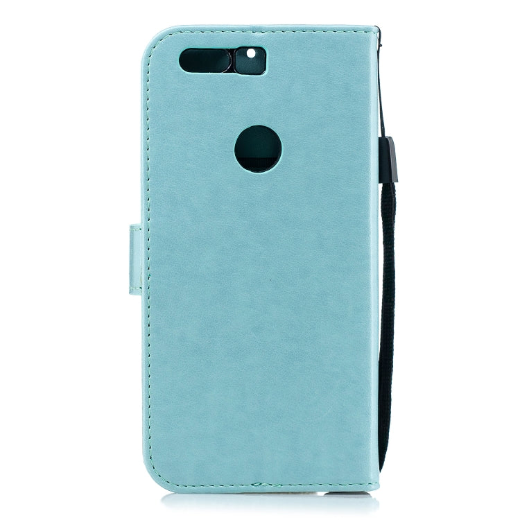 Diamond Encrusted Butterflies Love Flowers Pattern Horizontal Flip Leather Case for Huawei Honor 8  ,  withHolder & Card Slots & Wallet & Lanyard