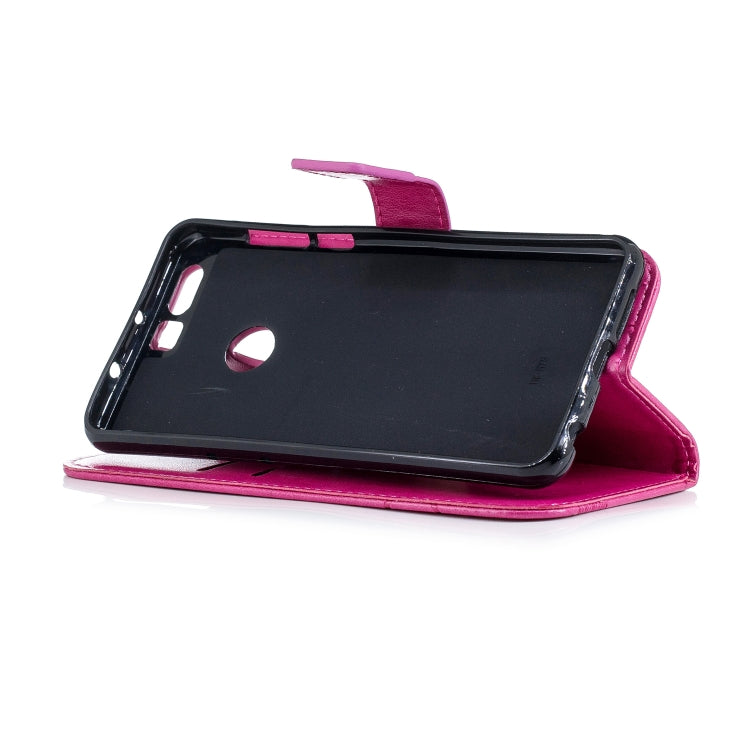 Diamond Encrusted Butterflies Love Flowers Pattern Horizontal Flip Leather Case for Huawei Honor 8  ,  withHolder & Card Slots & Wallet & Lanyard