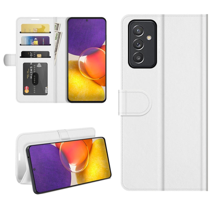 For Samsung Galaxy Quantum2 / A82 5G R64 Texture Single Horizontal Flip Protective Case with Holder & Card Slots & Wallet& Photo Frame