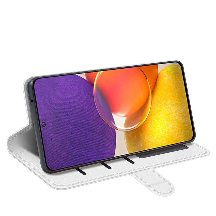 For Samsung Galaxy Quantum2 / A82 5G R64 Texture Single Horizontal Flip Protective Case with Holder & Card Slots & Wallet& Photo Frame