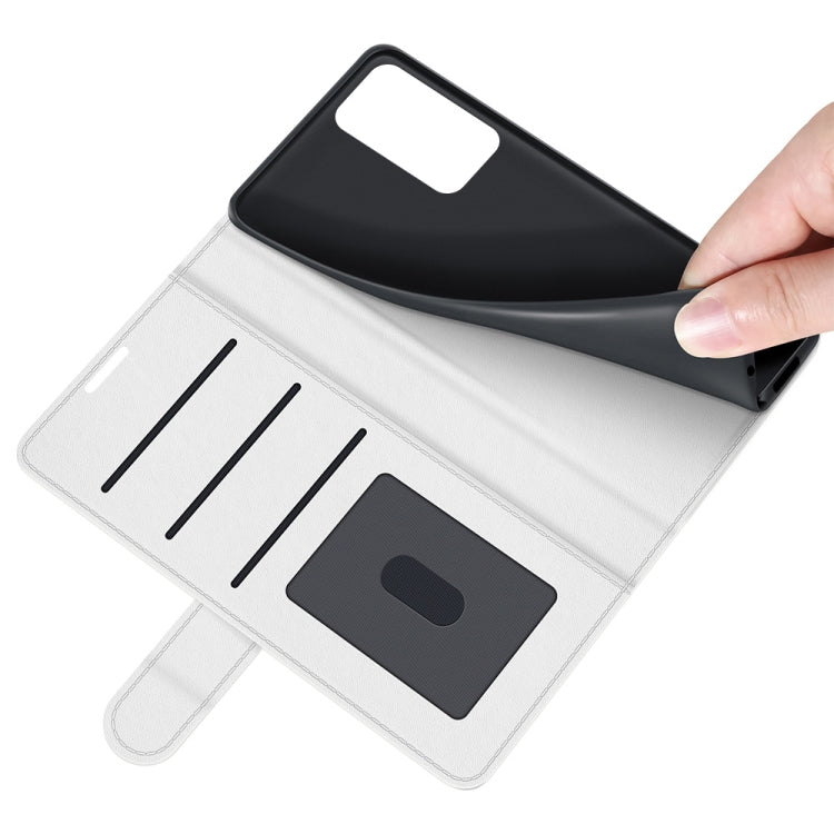 For Samsung Galaxy Quantum2 / A82 5G R64 Texture Single Horizontal Flip Protective Case with Holder & Card Slots & Wallet& Photo Frame