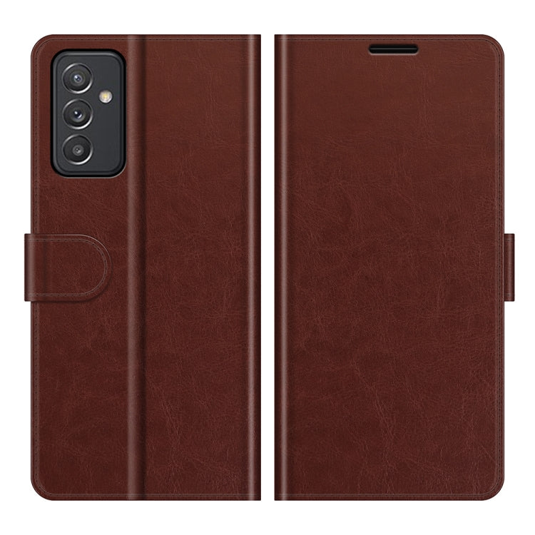 For Samsung Galaxy Quantum2 / A82 5G R64 Texture Single Horizontal Flip Protective Case with Holder & Card Slots & Wallet& Photo Frame