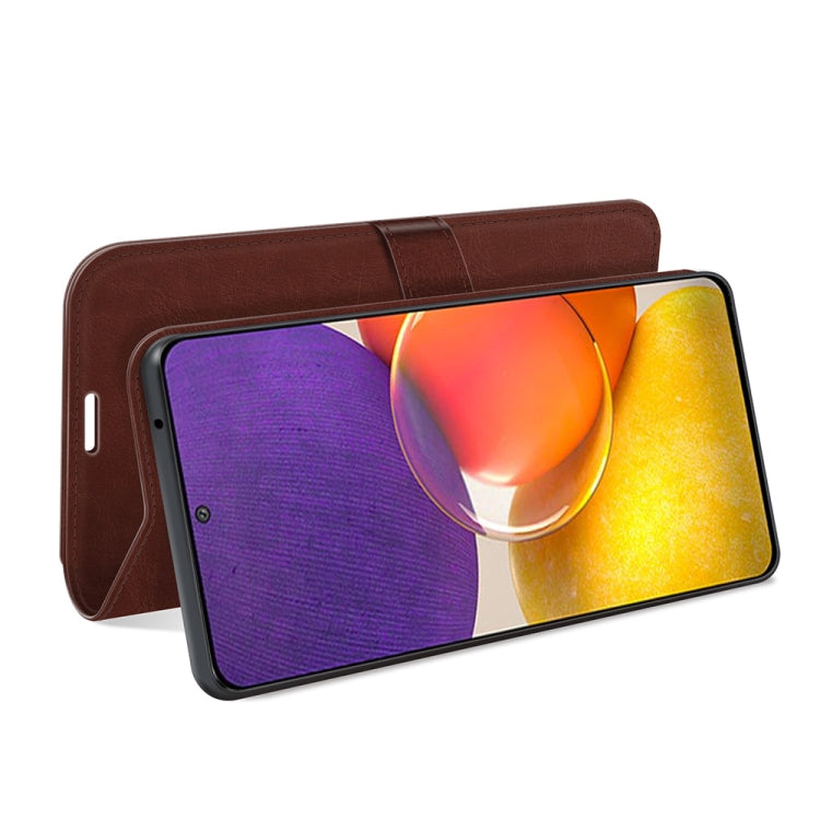 For Samsung Galaxy Quantum2 / A82 5G R64 Texture Single Horizontal Flip Protective Case with Holder & Card Slots & Wallet& Photo Frame