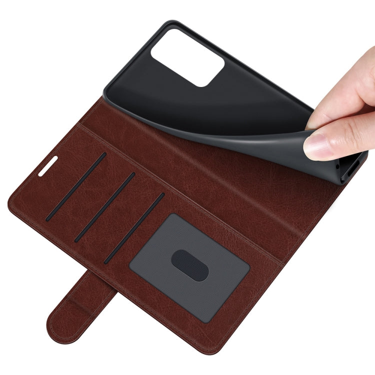 For Samsung Galaxy Quantum2 / A82 5G R64 Texture Single Horizontal Flip Protective Case with Holder & Card Slots & Wallet& Photo Frame