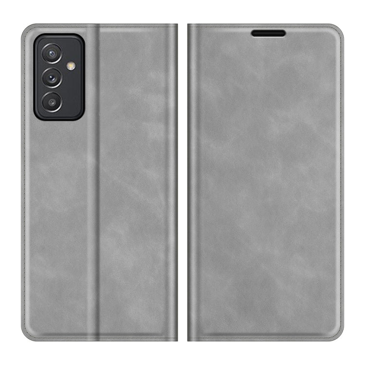 For Samsung Galaxy Quantum2 / A82 5G Retro-skin Business Magnetic Suction Leather Case with Holder & Card Slots & Wallet