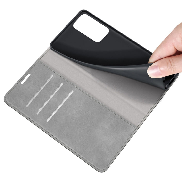 For Samsung Galaxy Quantum2 / A82 5G Retro-skin Business Magnetic Suction Leather Case with Holder & Card Slots & Wallet