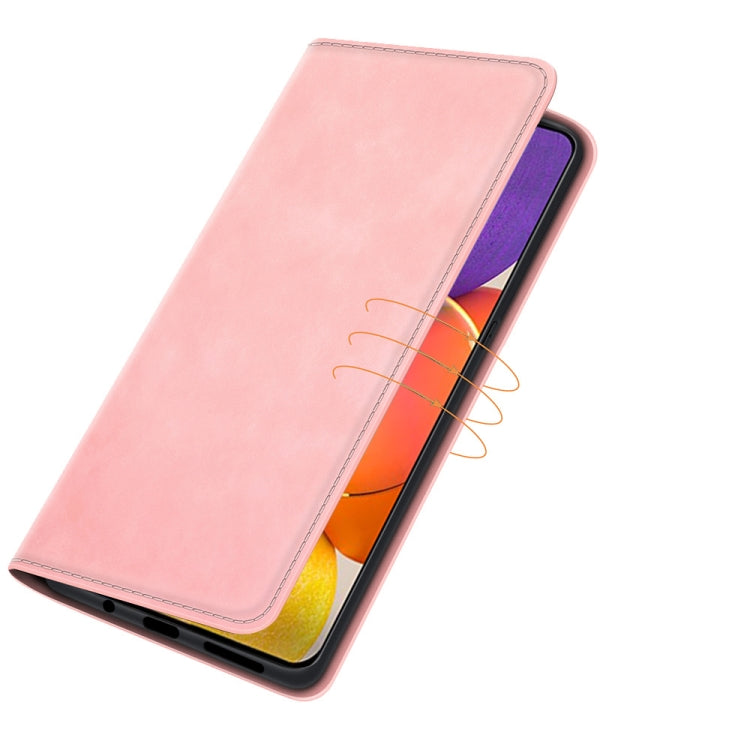 For Samsung Galaxy Quantum2 / A82 5G Retro-skin Business Magnetic Suction Leather Case with Holder & Card Slots & Wallet