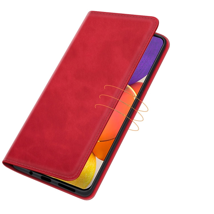 For Samsung Galaxy Quantum2 / A82 5G Retro-skin Business Magnetic Suction Leather Case with Holder & Card Slots & Wallet