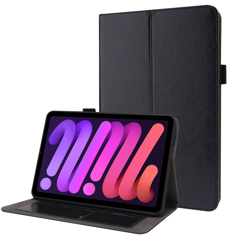 For iPad mini 6 Business Horizontal Flip PU Leather Tablet Case with Two-Folding Holder & Card Slots & Pen Slot