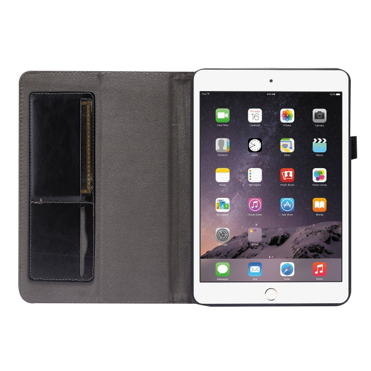 For iPad mini 6 Business Horizontal Flip PU Leather Tablet Case with Two-Folding Holder & Card Slots & Pen Slot