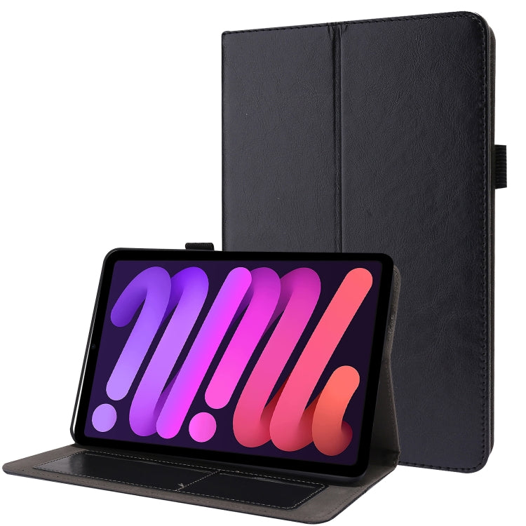 For iPad mini 6 Business Horizontal Flip PU Leather Tablet Case with Two-Folding Holder & Card Slots & Pen Slot