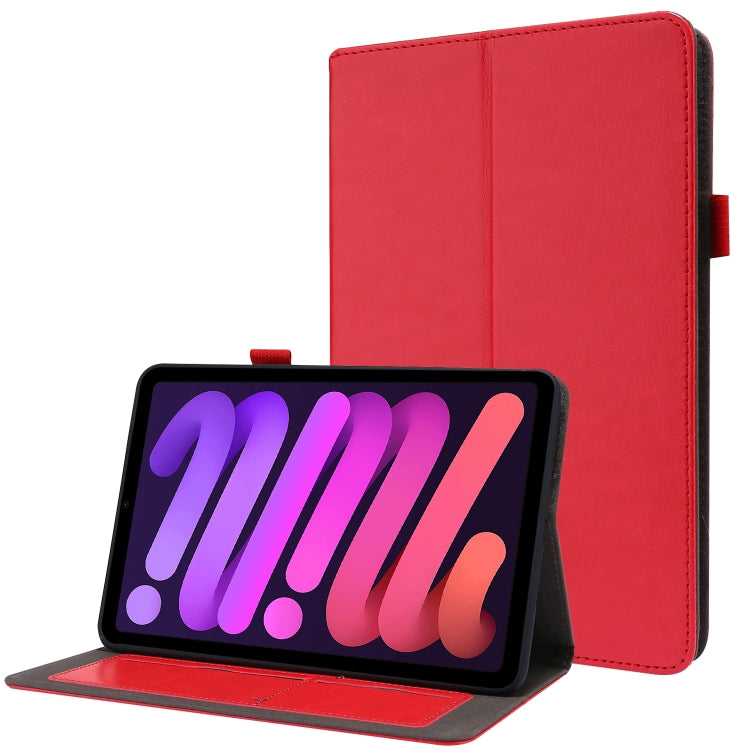 For iPad mini 6 Business Horizontal Flip PU Leather Tablet Case with Two-Folding Holder & Card Slots & Pen Slot