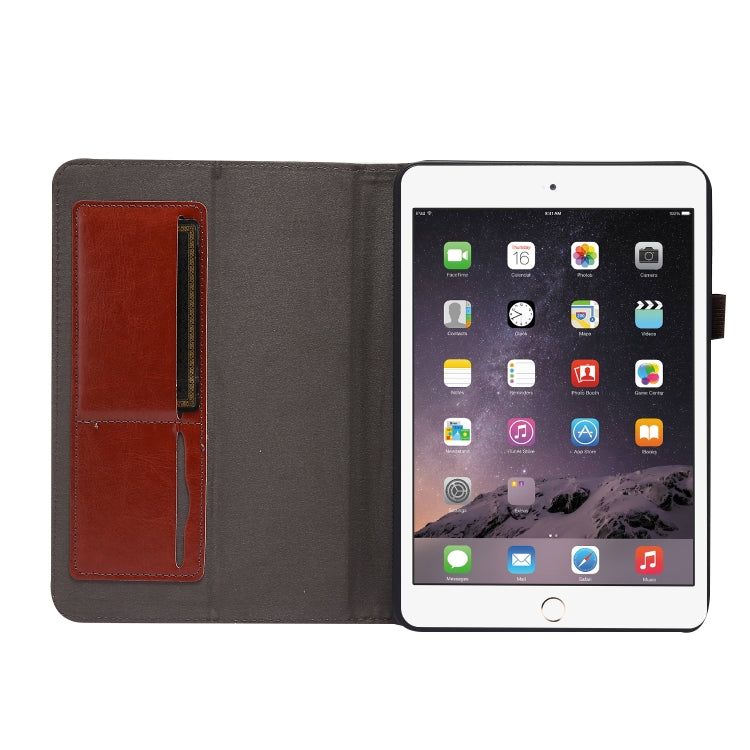 For iPad mini 6 Business Horizontal Flip PU Leather Tablet Case with Two-Folding Holder & Card Slots & Pen Slot