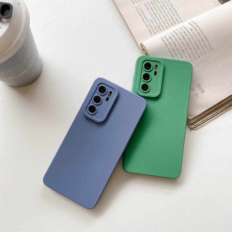 For Huawei P40 Straight Side Liquid Silicone Phone Case