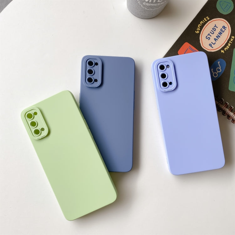 For OPPO Reno4 Pro Straight Side Liquid Silicone Phone Case