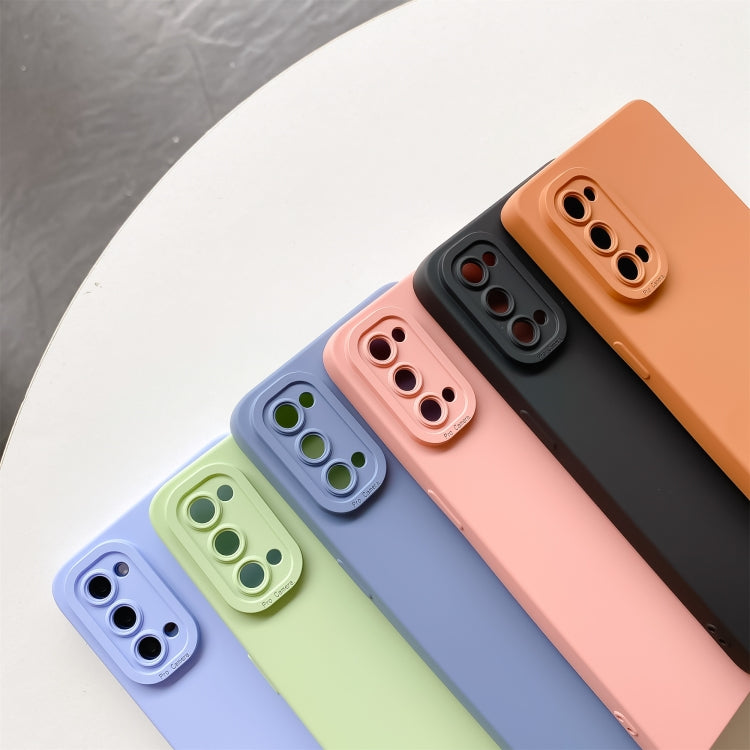 For OPPO Reno4 Pro Straight Side Liquid Silicone Phone Case