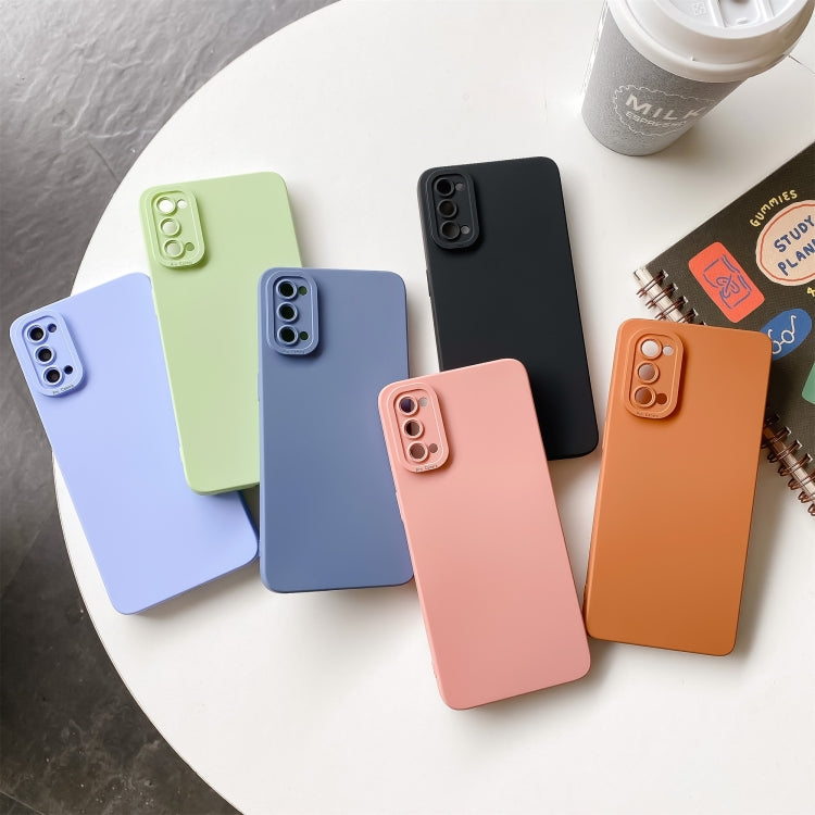 For OPPO Reno4 Straight Side Liquid Silicone Phone Case