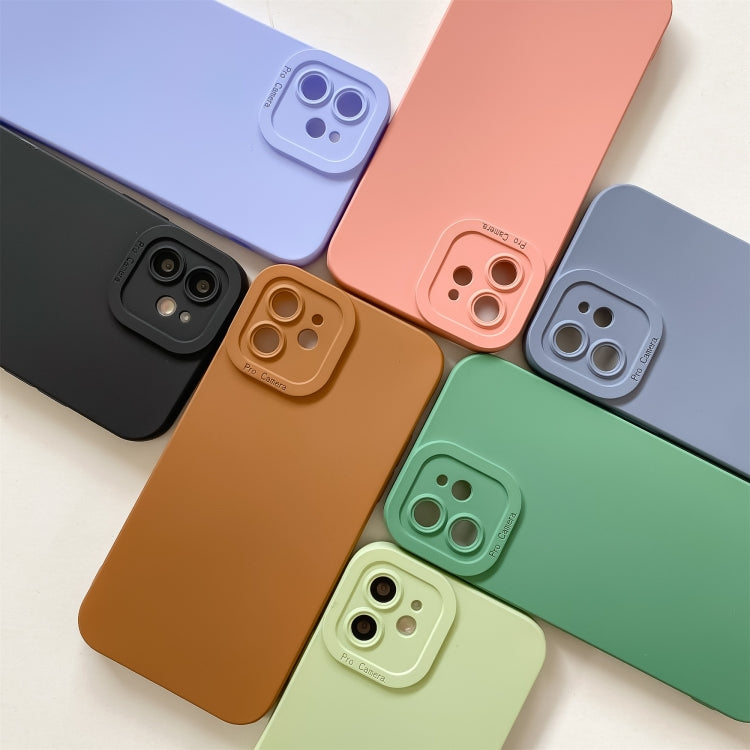 For iPhone 12 Pro Max Straight Side Liquid Silicone Phone Case