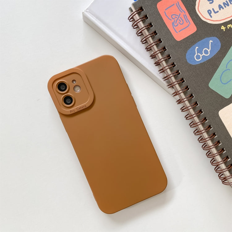 For iPhone 12 Pro Straight Side Liquid Silicone Phone Case